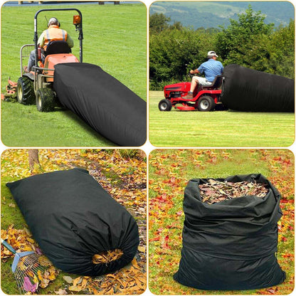 Lawn Tractor Leaf Bag 54 Cubic Feet Standard Garden Waste Collection Bag w/ 112in Opening For Fast & Easy Leaf Collection Riding Lawn Mower Rubbish Bag Outdoor