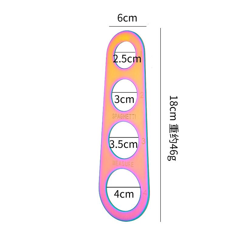 Stainless Steel Spaghetti Measurer Pasta Noodle Measure Cook Kitchen Cake Ruler Tapeline Free Measuring Tool