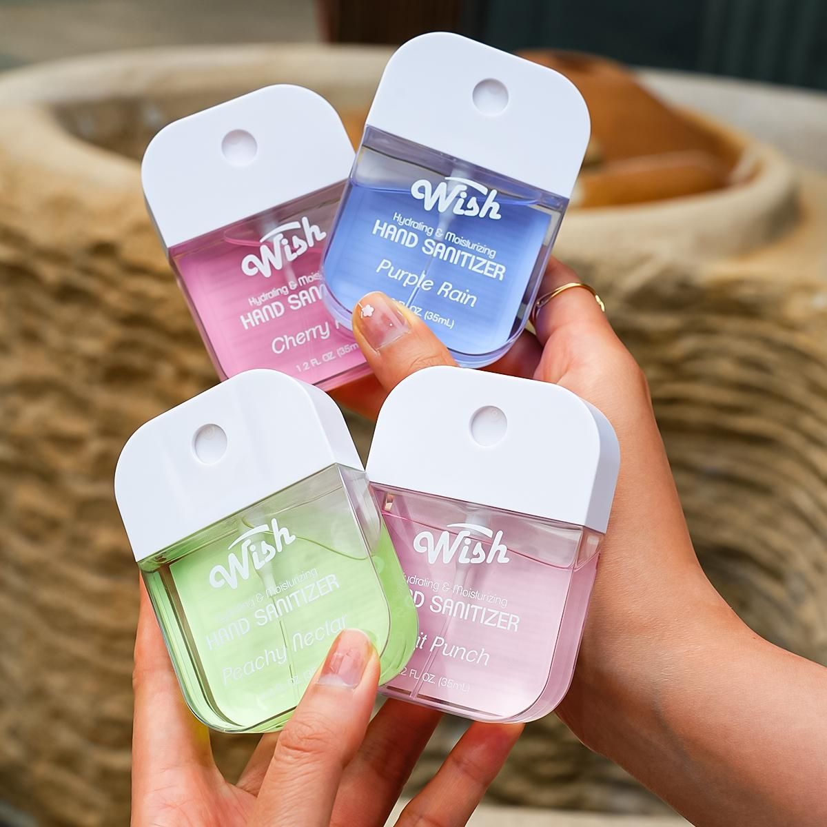 Wish 4pcs Hand Sanitizer Spray, Mini Travel Essential ltemsSpray Hand Sanitizer, Portable Aloe Vera HandPerfume Spray, HandsCleaning, And Delicately Scented. for Moisturizing Hand Fragrance Spray