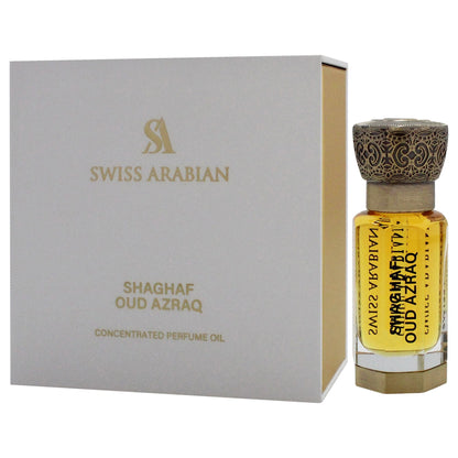 Shaghaf Oud Azraq by Swiss Arabian for Unisex - 0.4 oz Parfum Oil