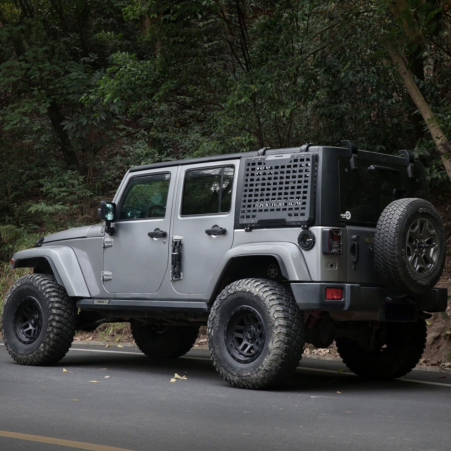 Rear Window Storage Panel,Window Cargo Shelf Compatible with Jeep Wrangler 2007-2018 JK 4 Doors Tactical Storage System Multifunctional Flank Kit 2PCS