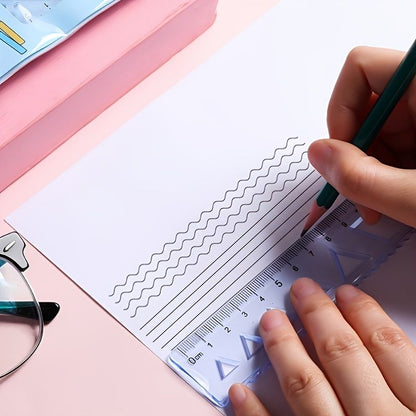 Simple And Multifunctional Drawing Learning Rulers Set Of 4pcs