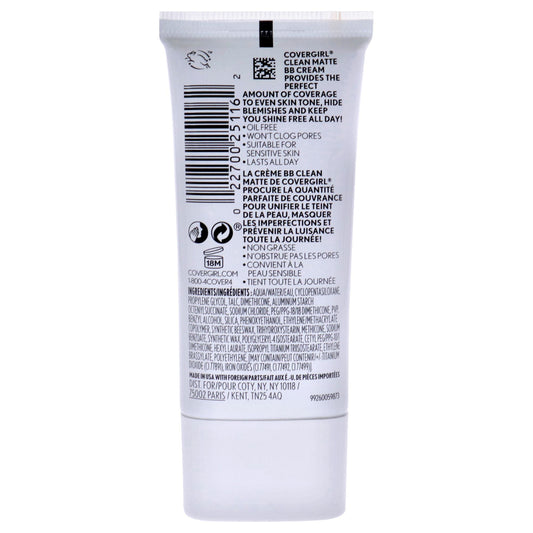 Clean Matte BB Cream For Oily Skin - 560 Deep by CoverGirl for Women - 1 oz Makeup
