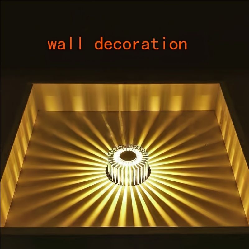 1pc Hard Wired Yellow Light Wall Sconce Flush Mount Wall Light, Aluminum LED Wall Light For House Corridor Porch Garage Cafe Villa Hotel