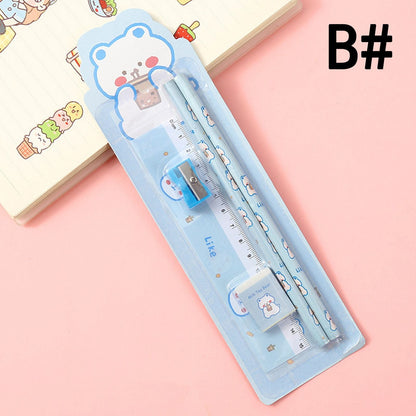 5pcs/Set Cartoon Pencil Set Pencil Funny Writing Tool For Office School