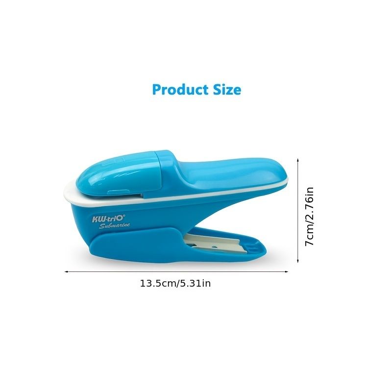 Desktop Nail-Free Stapler Maximum Fixed 7 Sheets, Mini Portable No Staple Stapling Machine Book Paper For Home School Office, Desktop Needle-Free Stapler For Bills, Papers And Documents Binding