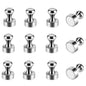 12pcs/Set Refrigerator Magnet Push Pin, Brushed Nickel Steel Fridge Magents, Magnetic Pushpins, Magnet Thumb Tacks, Magnets For Whiteboard, Kitchen, Office, Bulletin Board, Lockers