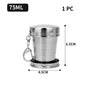 Stainless Steel Folding Cup Portable Outdoor Travel Camping Telescopic Cup Ourdoor Foldable Drinkware 75ml/150ml/250ml
