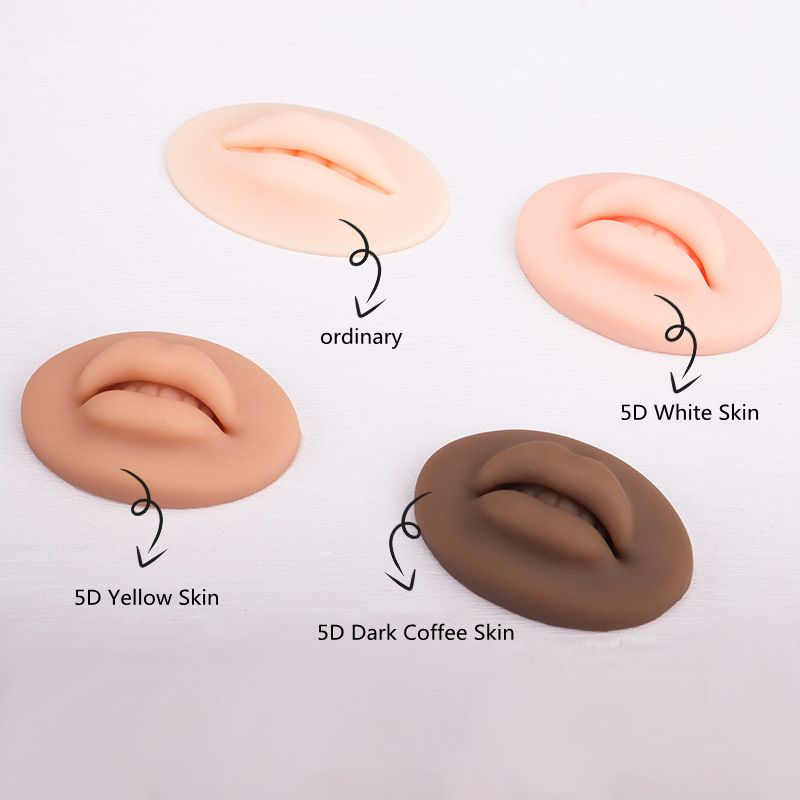 Microblading Reusable 5D Silicone Practice Lips Skin European Solid lip block For PMU Beginner Training Tattoo Permanent Makeup