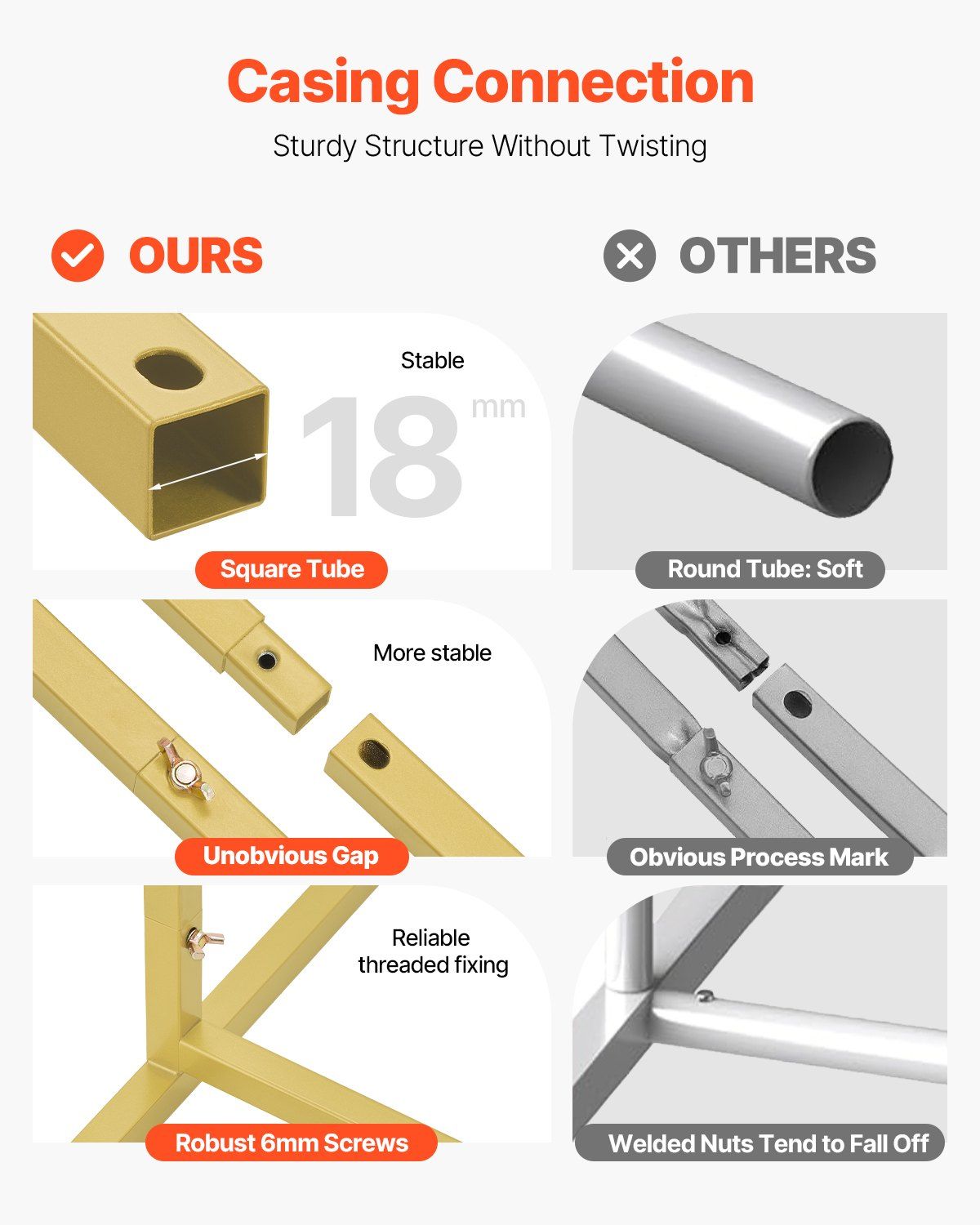 VEVOR Metal Arch Backdrop Stand Set of 2 Stand with Case Connection for Wedding