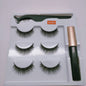 3 Pairs Of Magnetic Eyeliner Liquid False Lashes. Magnetic Adhesive False Lashes. Magnetic Clasp Eyelashes. Magnetic Eyelashes.