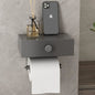 Toilet Paper Holder with Shelf Black Wipes Dispenser for Bathroom