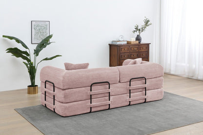 Foldable Sofa Bed, 77.9'' Folding Floor Couch, Compressed Convertable Sleeper Sofa, Memory Foam Couch with Pillow Back Support Armrest, 4-in-1 Futon Sofa Bed for Living Room, Army green