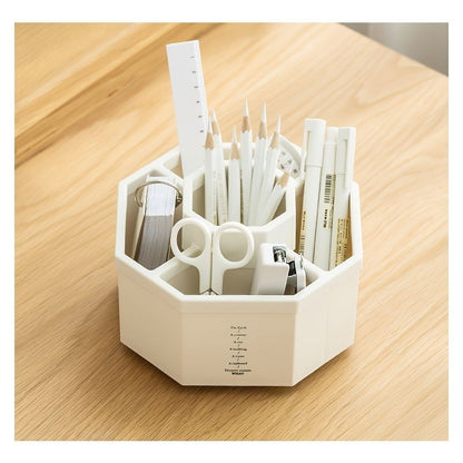 360° Rotating Pen Holder Desk Accessories Large Capacity Pencil Storage Box Desktop Organizer School Office Stationery