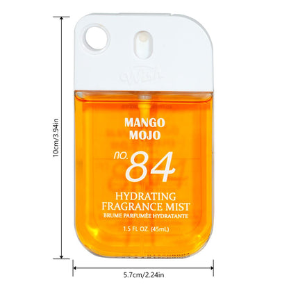 Wish 4pcs perfume, essential perfume for mini travel, portable aloe perfume spray, clean hands, rich fragrance. Moisturizing hand care spray, fruit flavor