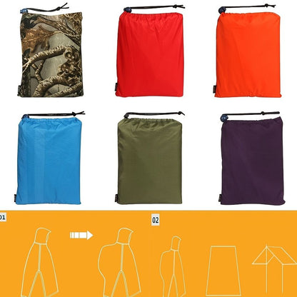 Waterproof 3-in-1 Raincoat Backpack Cover for Hiking, Cycling, and Camping - Protects Your Gear from the Elements