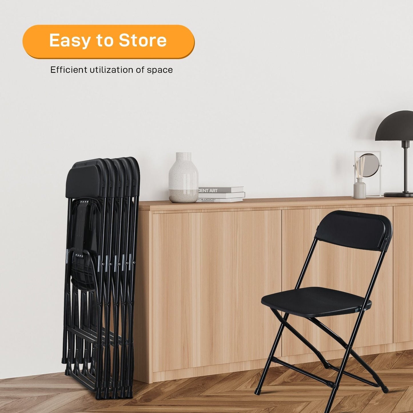 10PCS Heavy Duty Folding Chair 350lbs Capacity Metal Frame Portable Event Chair for Indoor Outdoor Use Stackable and No Assembly Required