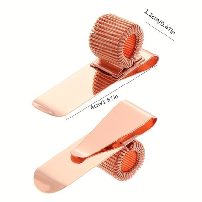 1pc Spring Pen Clip Metal Pencil Holder Single Hole Orifice Elastic Loop Portable Writing Stationery