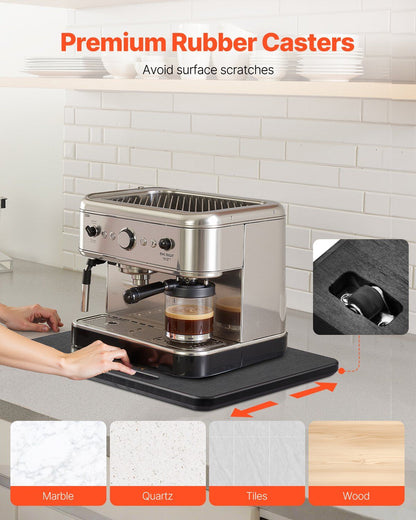 VEVOR Appliance Slider 13 x 16 in Sliding Tray for Coffee Maker Black