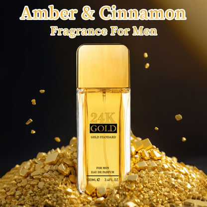 3.4f.0zMen's Eau De Toilette Spray, with Amber & Cinnamon Long-Lasting Perfume, Perfect forDating, Daily Life, Parties, Gift Giving, Notes OfBlood Orange, Grapefruit, Mint