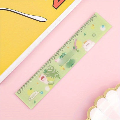 Cartoon Acrylic Ruler Student Office Drawing Measuring Ruler Color Cute 7.87inch Ruler Daily Office Supplies