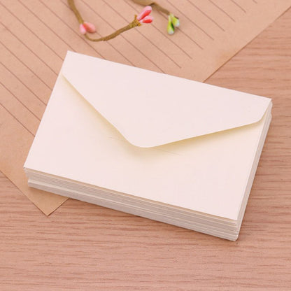 20pcs White & Black Kraft Mini Paper Window Envelopes - Perfect for Weddings & Invitations