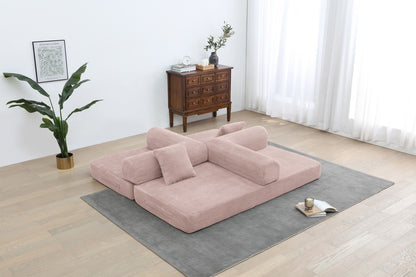 Foldable Sofa Bed, 77.9'' Folding Floor Couch, Compressed Convertable Sleeper Sofa, Memory Foam Couch with Pillow Back Support Armrest, 4-in-1 Futon Sofa Bed for Living Room, Army green