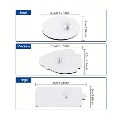 12pcs Reusable Self-Adhesive Electrode Pads - For Muscle Stimulator & EMS Massager - Replacement Massage Pads