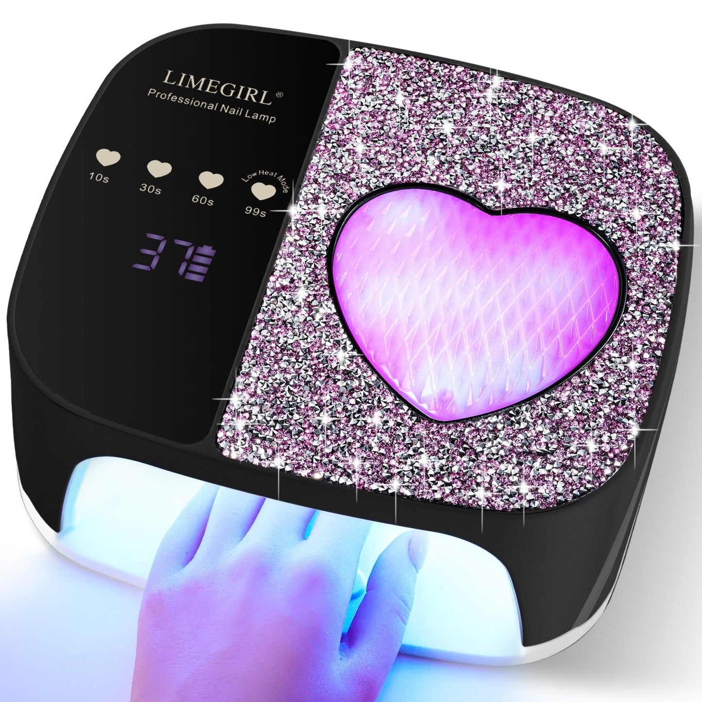 LimeGirl Cordless Nail Dryer for Gel Polish, UV LED Nail Lamp with Fast Curing UV Light & 4 Timer Settings, Portable Rechargeable Gel Lamp Nail Art Tool for Manicure Pedicure at Home & Salon