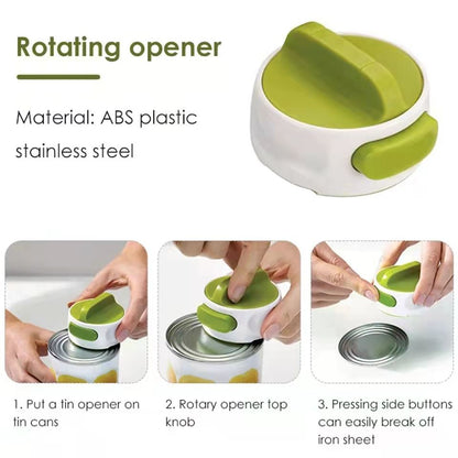 Universal Manual Can Opener - Easy Twist Release for Bottles and Cans - Perfect for Outdoor Camping and Kitchen Use