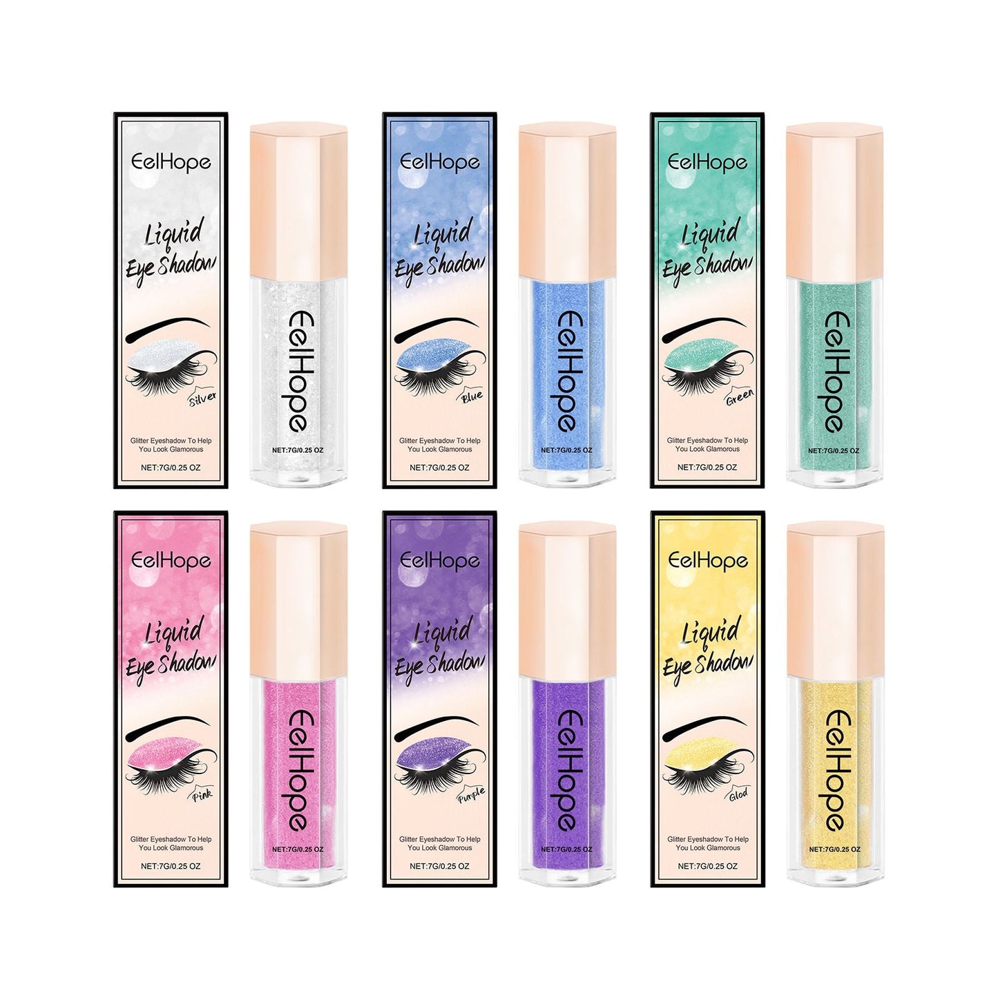 Eelhope(violetcolour) Glitter Liquid Eye Shadow Glitter Liquid Eye Shadow