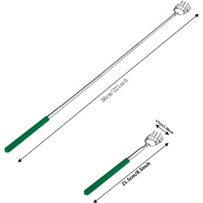 4 Pack Portable Extendable Telescopic Bear Claws Metal Back Scratchers/Hand Massager/Backslap With Rubber Handles