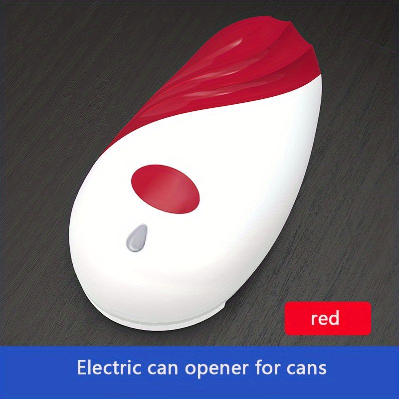 1pc, Can Opener, Stainless Steel Electric Bottle Opener, Smooth Edge Food-Safe Electric Can Opener, Automatic Can Opener, Red /Green Kitchen Can Opener
