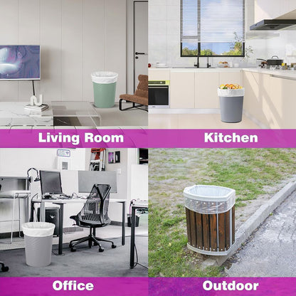 Boxed Disposable Garbage Bag 270 Pieces Puncture Tear Resistant Trash Bags, 8 Gallon Capacity, Kitchen Drawstring Garbage Bags Fresh Clean Scent With Lemon Mint Scent