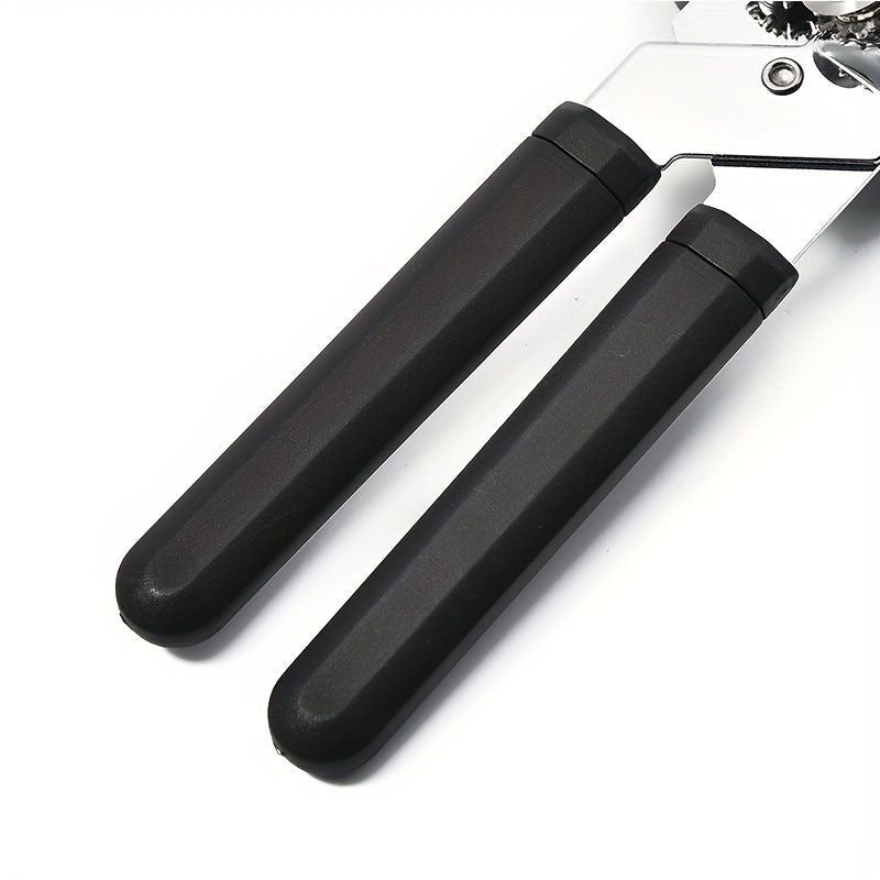 1pc, Heavy Duty Stainless Steel Jar and Bottle Opener - Adjustable and Smooth Edge Manual Hand Held Can Opener for Easy Opening - Perfect for Kitchen and Back to School Supplies