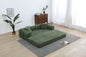 Foldable Sofa Bed, 77.9'' Folding Floor Couch, Compressed Convertable Sleeper Sofa, Memory Foam Couch with Pillow Back Support Armrest, 4-in-1 Futon Sofa Bed for Living Room, Army green