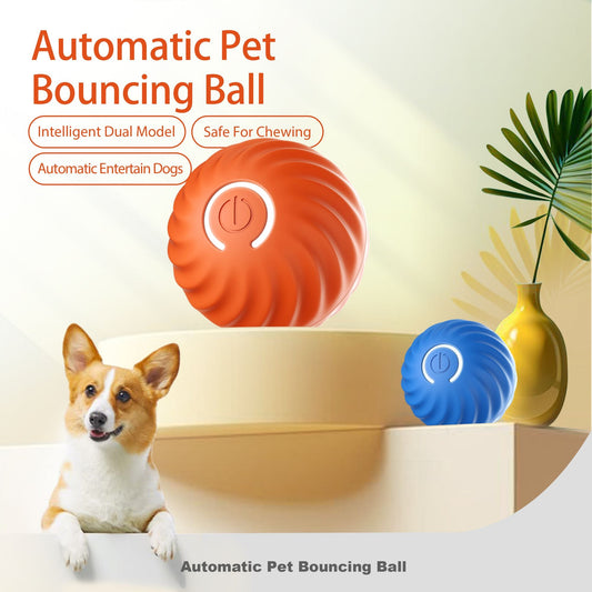 Interactive Bouncing Ball For Dogs,Automatic Smart Toy, Self-moving Rotating Stimulating Pet Entertainment, Noise-Reducing Urchin Cover,USB Rechargeable Dog Toy, Dog Electric Interactive Toy