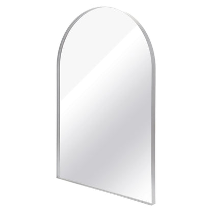 Arched Wall Mirror, 24"×36" Bathroom Mirror Deep Frame, Modern Dresser Mirror Wall Mounted Decor Metal Frame for Bedroom Living Room Entryway Fireplace Mantel Dining Room