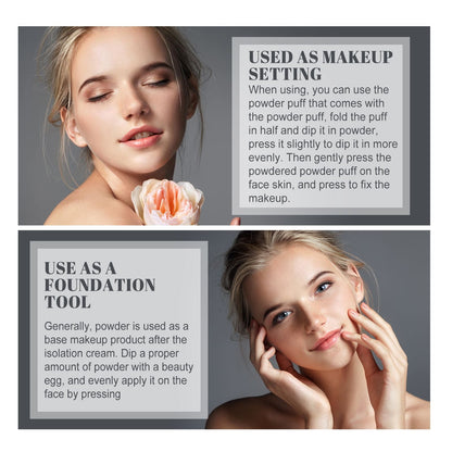 OUHOE(Oryza sativa colour) Setting Powder, Immaculate Lasting Makeup Is Not Easy To Makeup Powder Natural Light Breathable Setting Powder