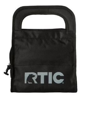 RTIC Lunch Bag, 6 Quart Soft Sided Cooler, Insulated Cooler Bag, Black