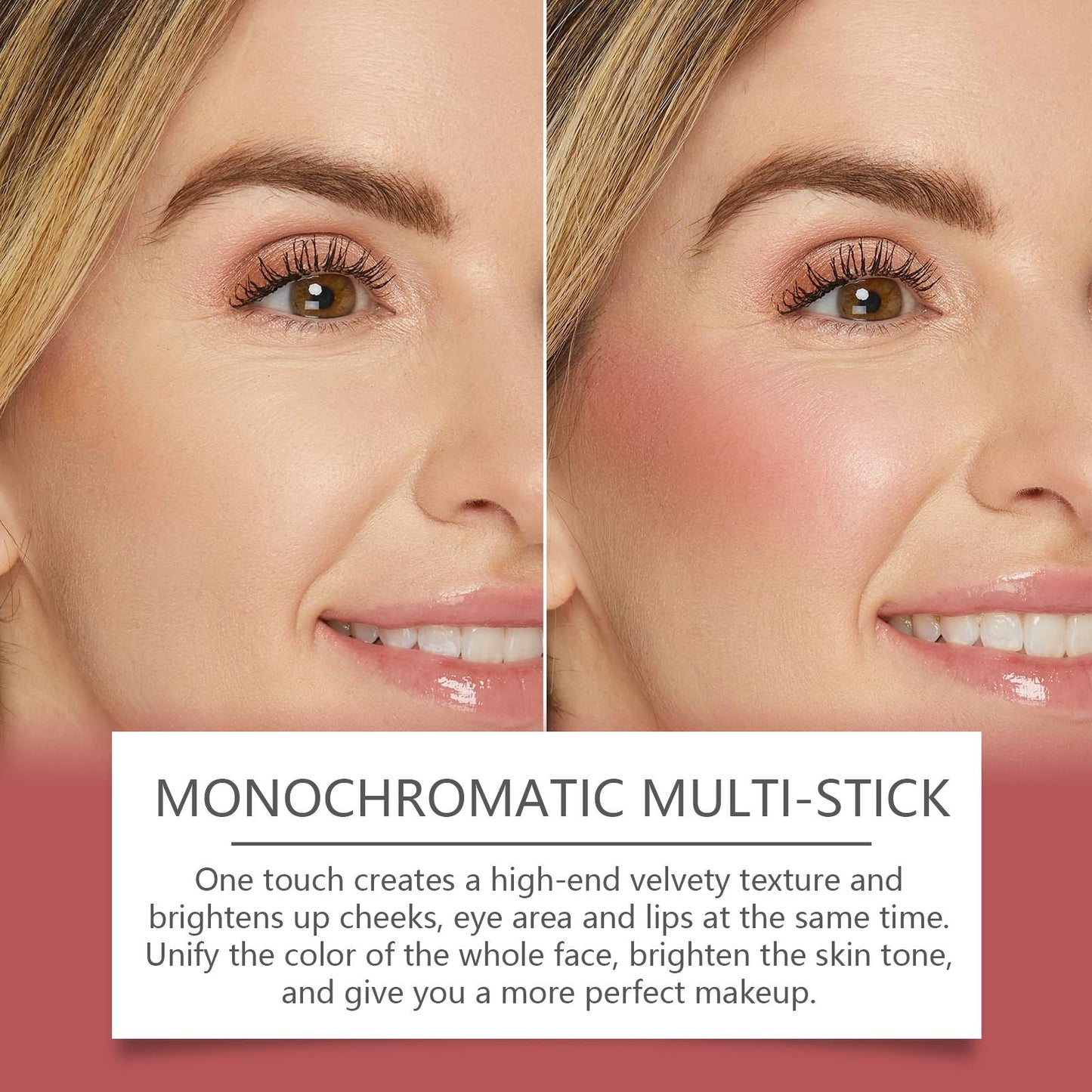 Eelhope 3-In-1 Color Stick Brightening And Colorizing Long-Lasting Long-Lasting Moisturizing Blush Eyeshadow