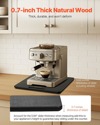 VEVOR Appliance Slider 13 x 16 in Sliding Tray for Coffee Maker Black