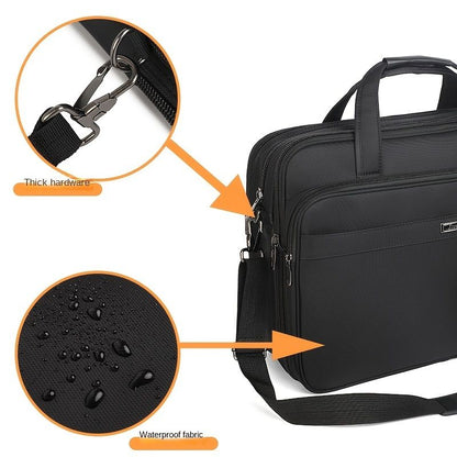 17.3 Inch Laptop Bag, Expandable Briefcase,Computer Bag Men Women,Laptop Shoulder Bag,Work Bag Business Travel Office (Black-17.3 Inch)