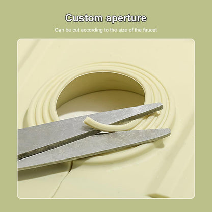 2Pcs Kitchen Sink Splash Guard - Silicone Faucet Handle Drip Catcher Tray Behind Faucet, Kitchen Gadgets Sink Accessories for Kitchen Counter and Bathroom