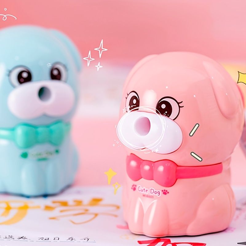 Cute Cartoon Puppy Pencil Sharpener Student Stationery Supplies Into The Lead Hand Pencil Sharpener Children's Gift
