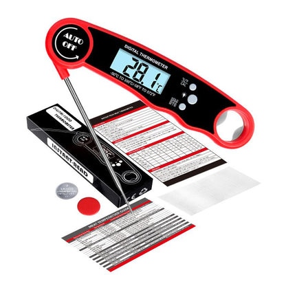 Digital Meat Thermometer with Probe - Waterproof;  Kitchen Instant Read Food Thermometer for Cooking;  Baking;  Liquids;  Candy;  Grilling BBQ & Air Fryer