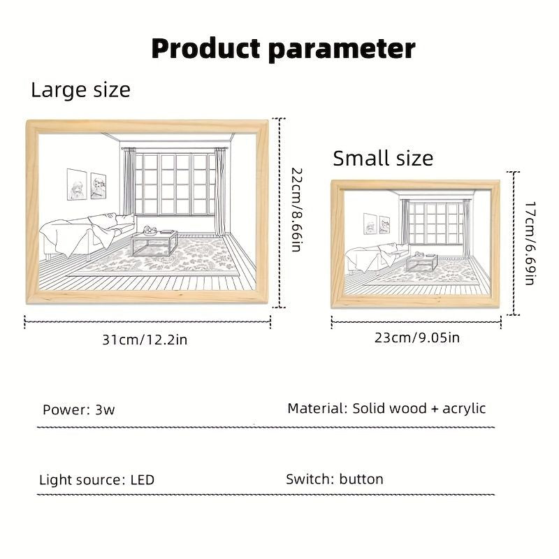 1pc 3D Papercut Night Light, Creative Light Painting Wall Hanging Decoration Table Lamp Trinket Led Small Night Light Birthday Gift