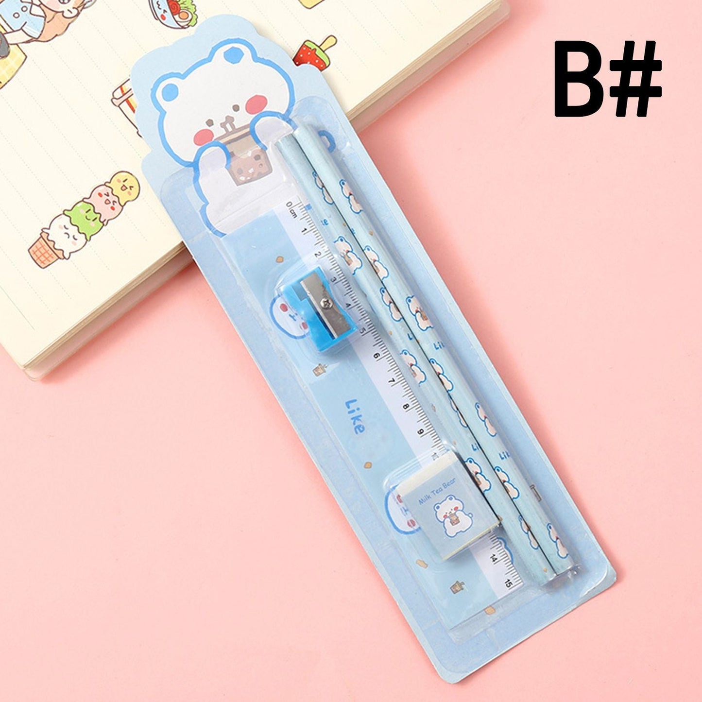 5pcs/Set Cartoon Pencil Set Pencil Funny Writing Tool For Office School