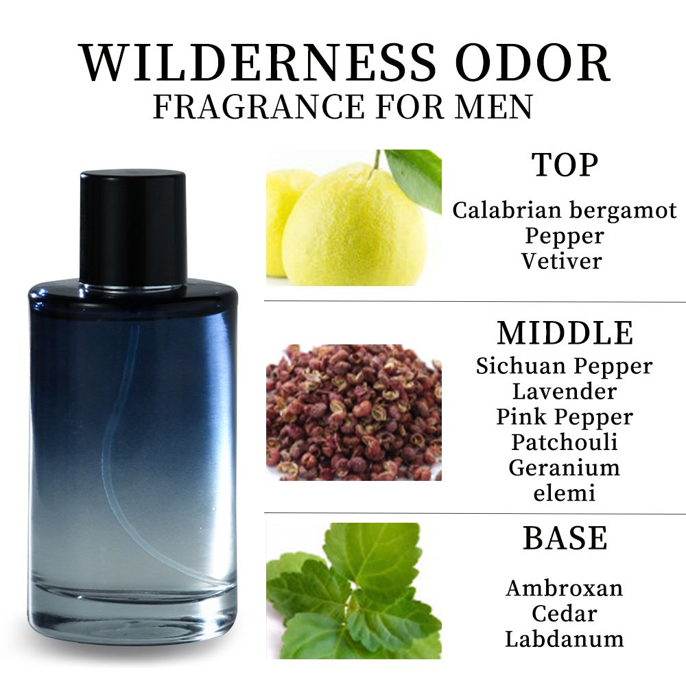 3.4 Oz Men's Eau De Toilette Spray, Refreshing & Wild Masculine Scent, For Daily Use Men's Casual Cologne, Smell Fresh All Day, A Gift For Any Occasion