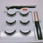 3 Pairs Of Magnetic Eyeliner Liquid False Lashes. Magnetic Adhesive False Lashes. Magnetic Clasp Eyelashes. Magnetic Eyelashes.